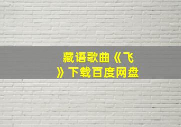 藏语歌曲《飞》下载百度网盘