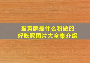 蛋黄酥是什么粉做的好吃呢图片大全集介绍