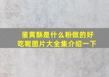 蛋黄酥是什么粉做的好吃呢图片大全集介绍一下