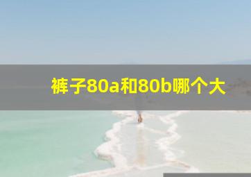 裤子80a和80b哪个大