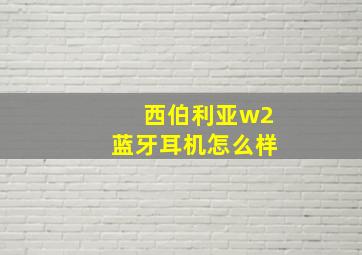 西伯利亚w2蓝牙耳机怎么样