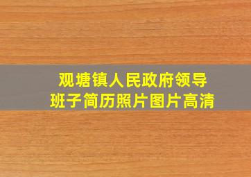 观塘镇人民政府领导班子简历照片图片高清