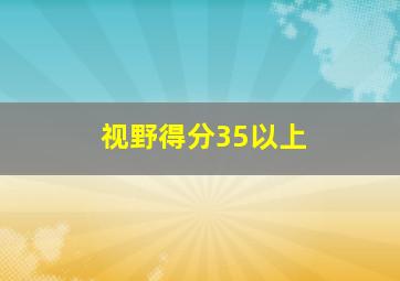 视野得分35以上