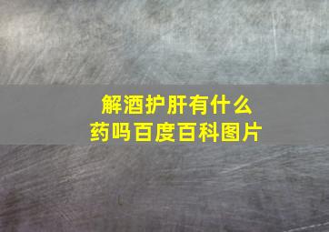 解酒护肝有什么药吗百度百科图片