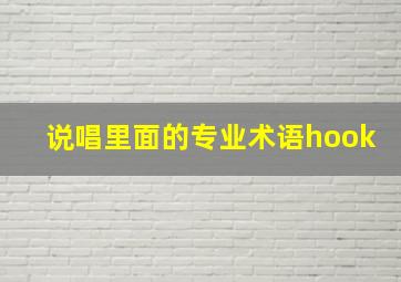 说唱里面的专业术语hook