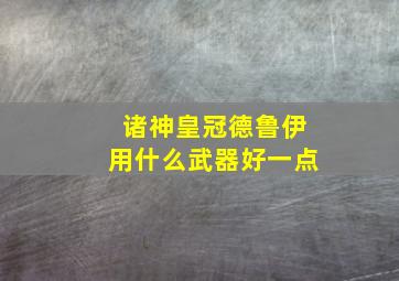 诸神皇冠德鲁伊用什么武器好一点