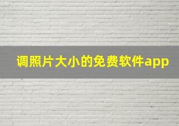 调照片大小的免费软件app