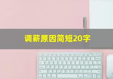 调薪原因简短20字