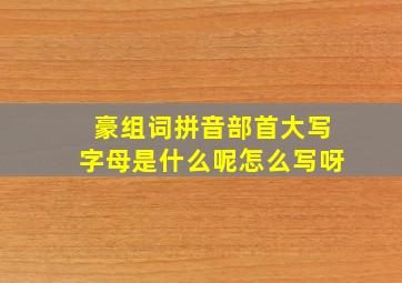 豪组词拼音部首大写字母是什么呢怎么写呀