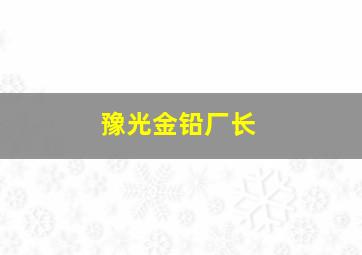 豫光金铅厂长