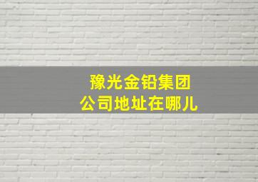 豫光金铅集团公司地址在哪儿