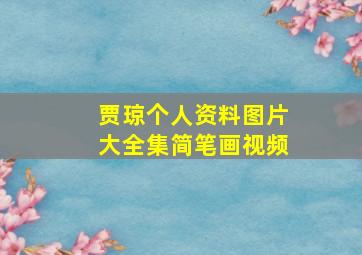 贾琼个人资料图片大全集简笔画视频