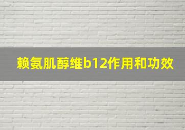 赖氨肌醇维b12作用和功效