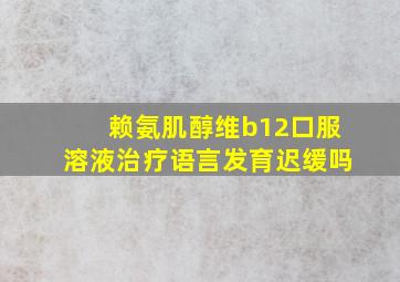 赖氨肌醇维b12口服溶液治疗语言发育迟缓吗