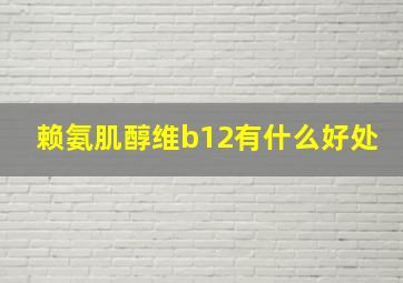 赖氨肌醇维b12有什么好处