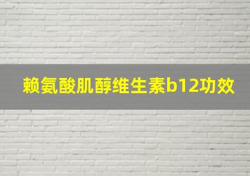 赖氨酸肌醇维生素b12功效