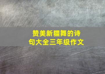 赞美新疆舞的诗句大全三年级作文