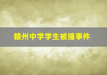 赣州中学学生被撞事件