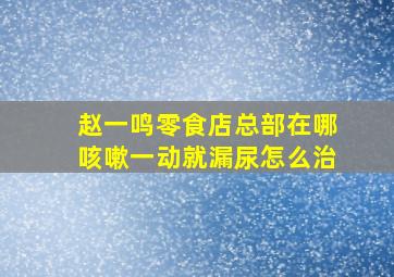 赵一鸣零食店总部在哪咳嗽一动就漏尿怎么治