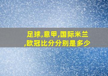 足球,意甲,国际米兰,欧冠比分分别是多少