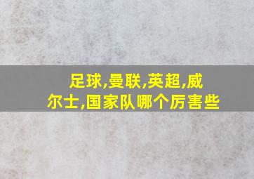 足球,曼联,英超,威尔士,国家队哪个厉害些