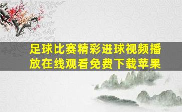 足球比赛精彩进球视频播放在线观看免费下载苹果