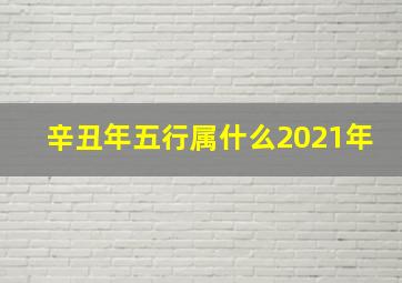 辛丑年五行属什么2021年