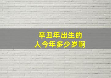 辛丑年出生的人今年多少岁啊