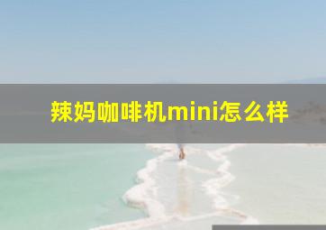 辣妈咖啡机mini怎么样