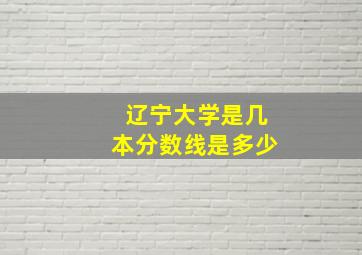 辽宁大学是几本分数线是多少