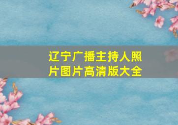 辽宁广播主持人照片图片高清版大全