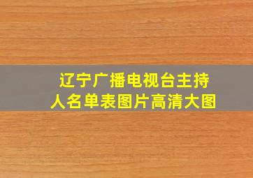 辽宁广播电视台主持人名单表图片高清大图