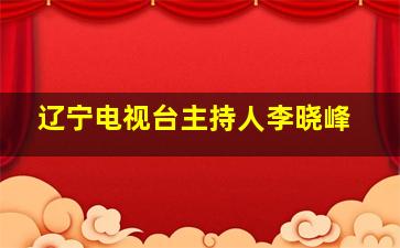 辽宁电视台主持人李晓峰