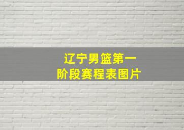 辽宁男篮第一阶段赛程表图片