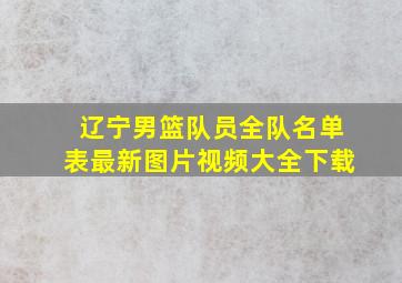 辽宁男篮队员全队名单表最新图片视频大全下载