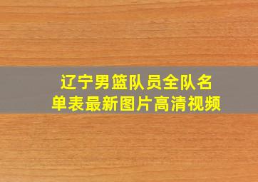 辽宁男篮队员全队名单表最新图片高清视频