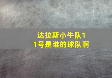 达拉斯小牛队11号是谁的球队啊