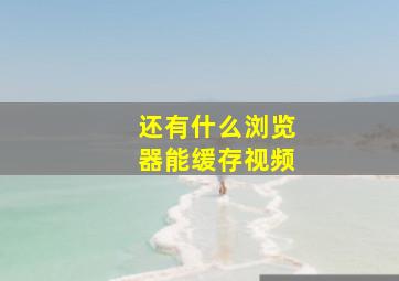 还有什么浏览器能缓存视频