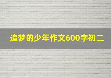 追梦的少年作文600字初二