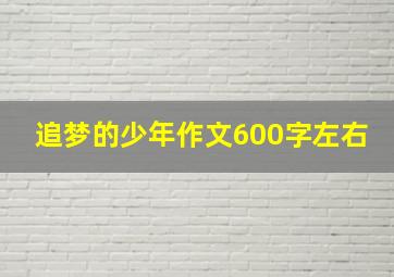 追梦的少年作文600字左右