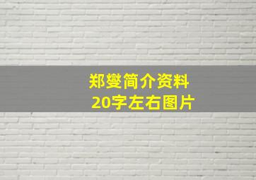 郑燮简介资料20字左右图片