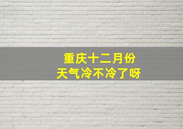 重庆十二月份天气冷不冷了呀