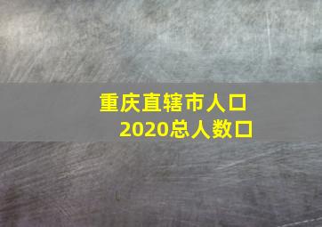 重庆直辖市人口2020总人数口