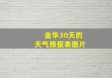 金华30天的天气预报表图片