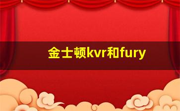 金士顿kvr和fury