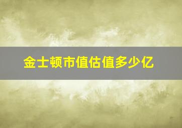 金士顿市值估值多少亿