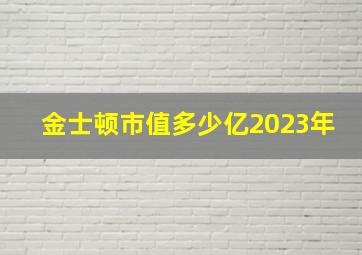 金士顿市值多少亿2023年