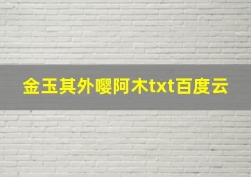 金玉其外嘤阿木txt百度云