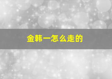 金韩一怎么走的