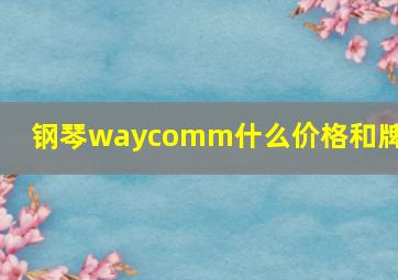 钢琴waycomm什么价格和牌子